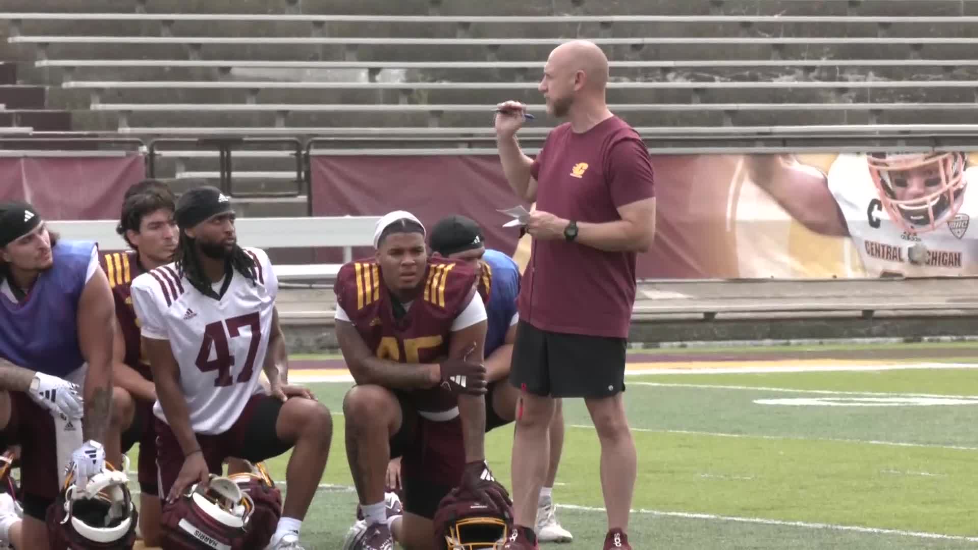 Fall football camp with the Central Michigan Chippewas