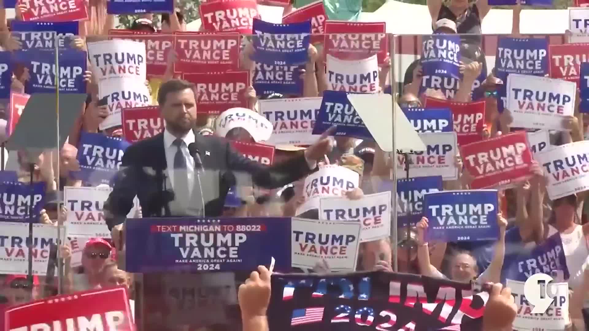 Vance Harris Rally Vance rallies in Big Rapids, hitting Harris on economy and immigration ...