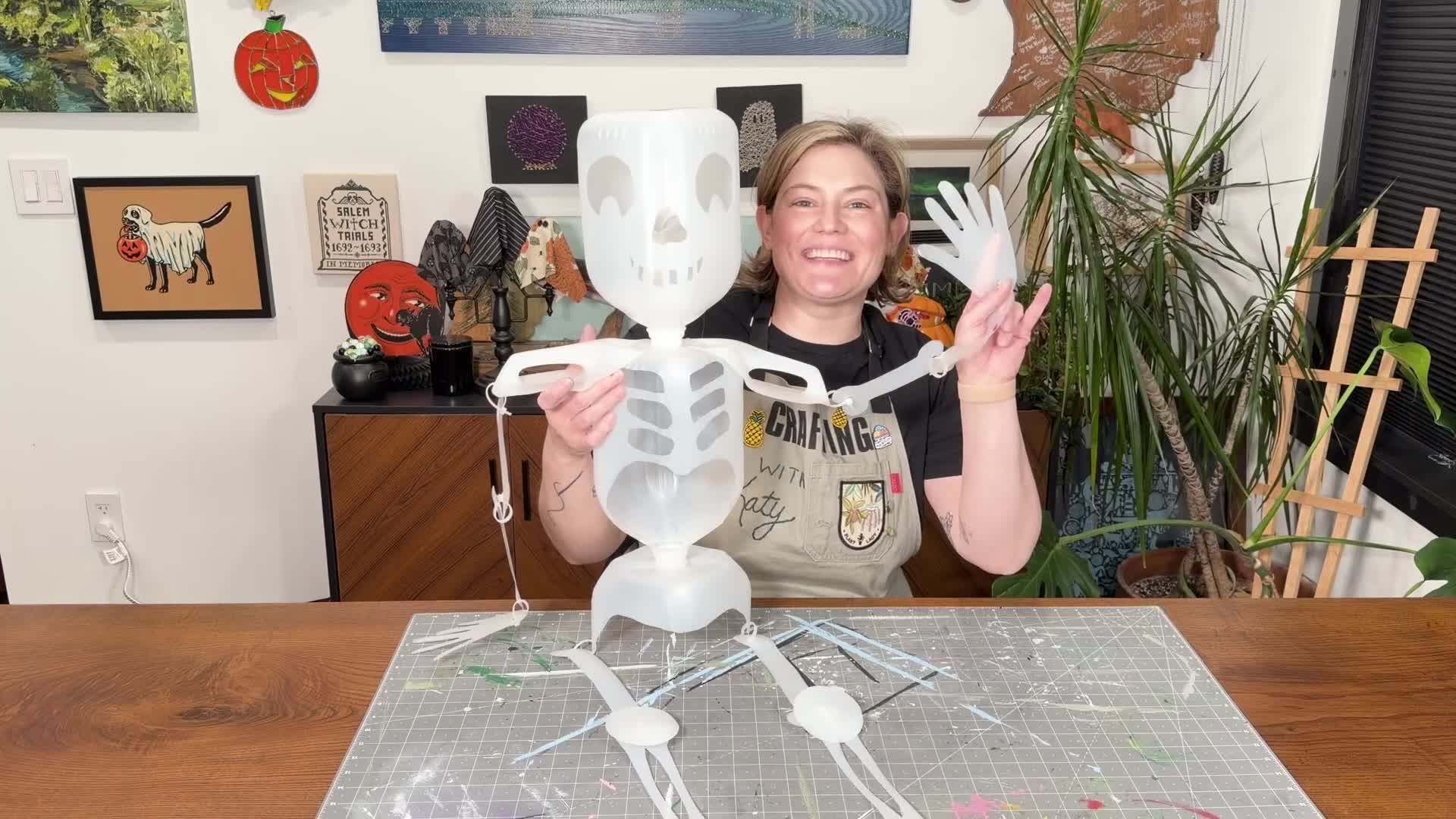 Crafting with Katy: Gallon Jug Skeleton